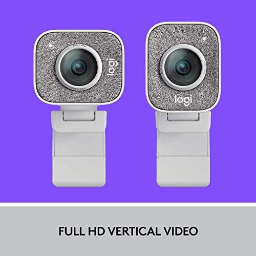 Logitech StreamCam - White - 1080P HD 60fps Streaming Webcam (Renewed)