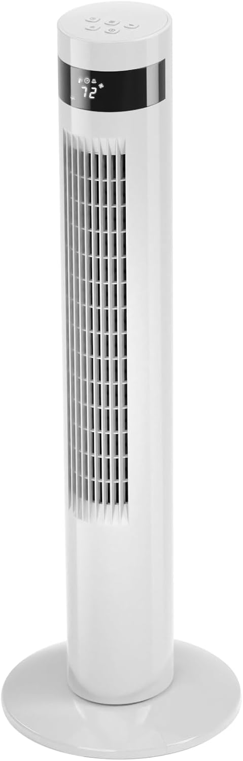 Antarctic Star Tower Fan Portable Electric Oscillating Fan (43 inch, Pink) | Quiet Cooling Remote Control Standing Bladeless Floor Fans 3 Speeds Wind Modes Timer for Bedroom Office