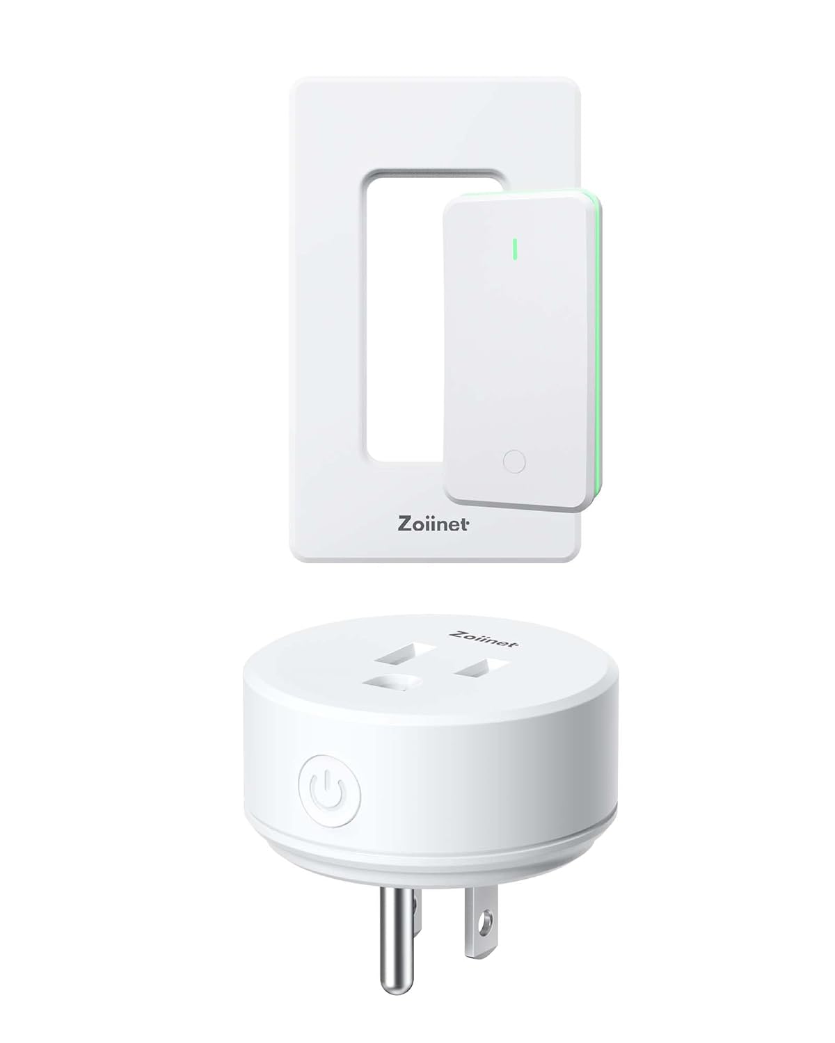 Zoiinet Remote Control Outlet, with 2 Plugs, 80-275V/15A/1500W