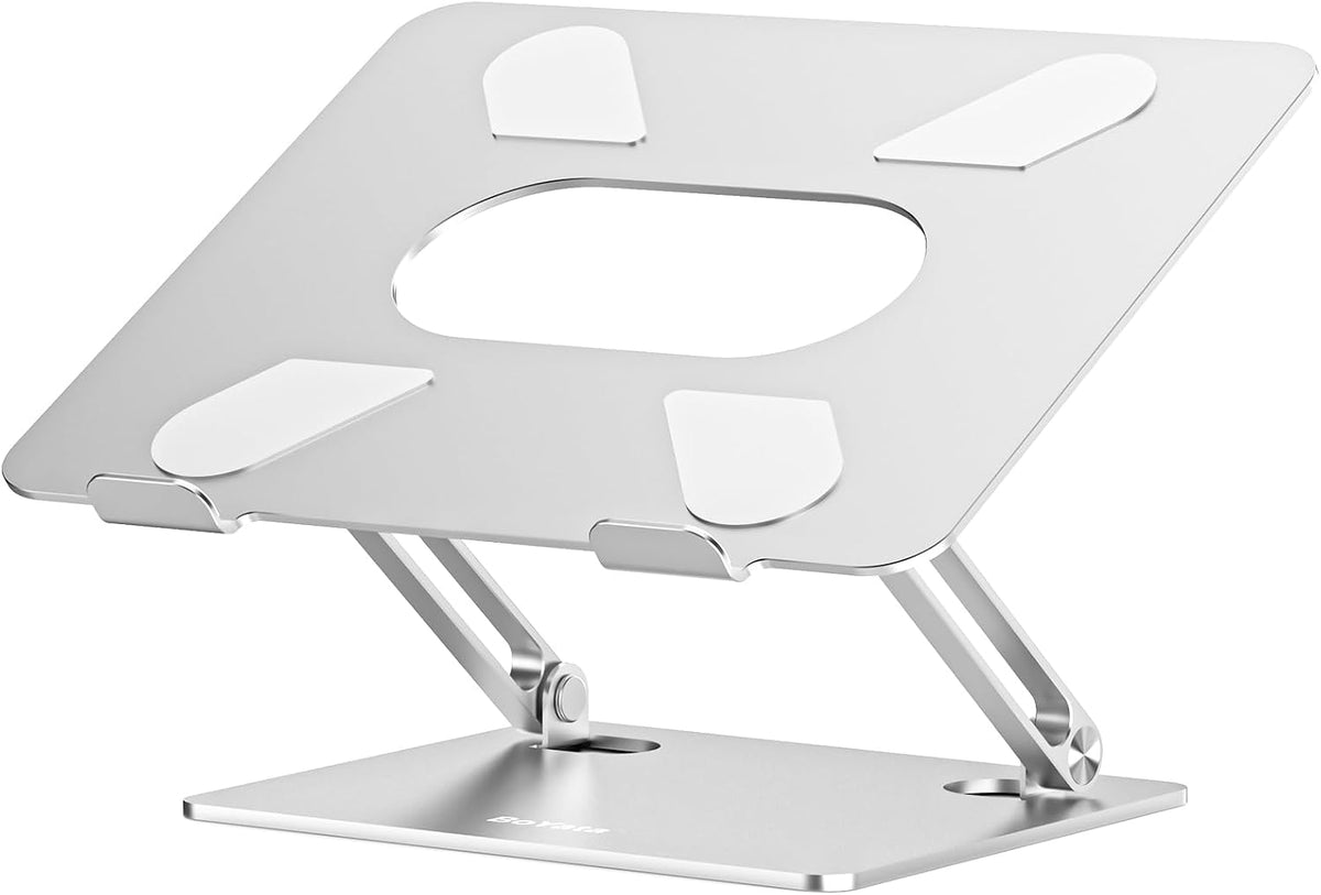 BoYata Laptop Stand, Adjustable Multi-Angle Riser, Up to 17 Inches,Gray