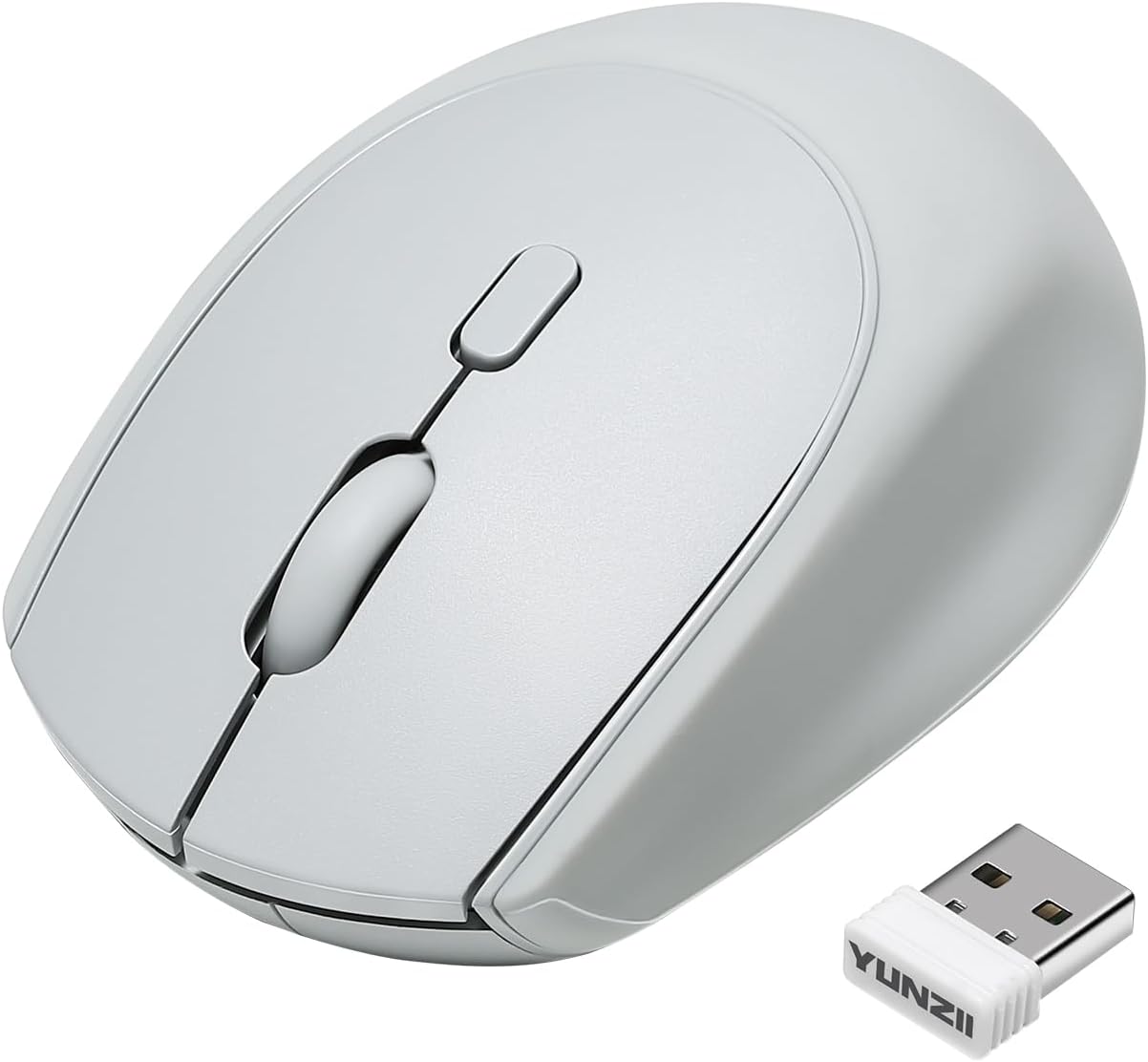 YUNZII C2 Silicone Wireless Mouse 1600 DPI Optical 2.4GHz (Blue) | 2.4GHz Connection, Noiseless Computer Mice, Quiet Clicks, 3-Level DPI, Up to 1600, Optical Tracking, for Laptop/PC/Mac