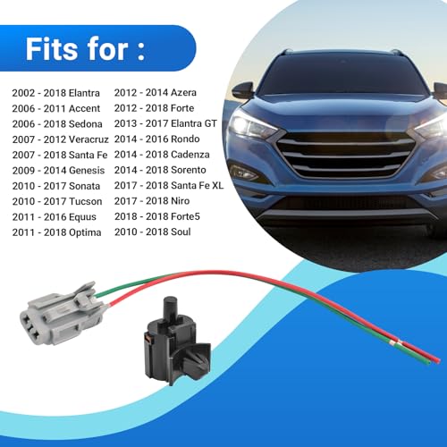 Ambient Air Temperature Sensor with Plug 96985-3X000 96985-2D000 Fits for Accent Azera Elantra Elantra GT Equus Genesis Santa Fe Santa Fe XL Sonata Tucson Veracruz Cadenza Forte Forte5