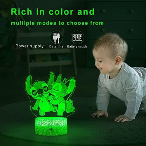 Gifts for Girls Cool Night Light with Timer Remote & Smart Touch 7 Colors Changing Dimmable Cool Room Decor Bedside Lamp for Bedroom Boys Girls