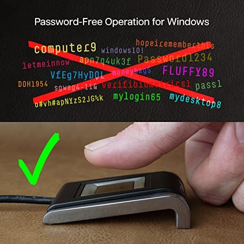 Verifi Smart P5150 Fingerprint Sensor, Windows Hello, Black/Silver Finish | PC Compatibility, USB Type A Connectivity, 4 X 3 X 2 Inches, 8 Ounces