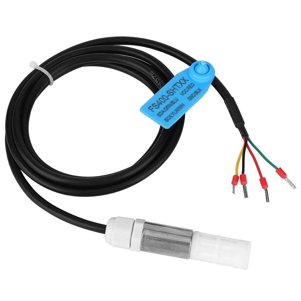 FS400-SHT30/31/35 Temperature Humidity Sensor,Dustproof Temperature Humidity Sensor Stainless Steel Plastic Housing I2C Output FS400-SHT3X(FS400-SHT30)