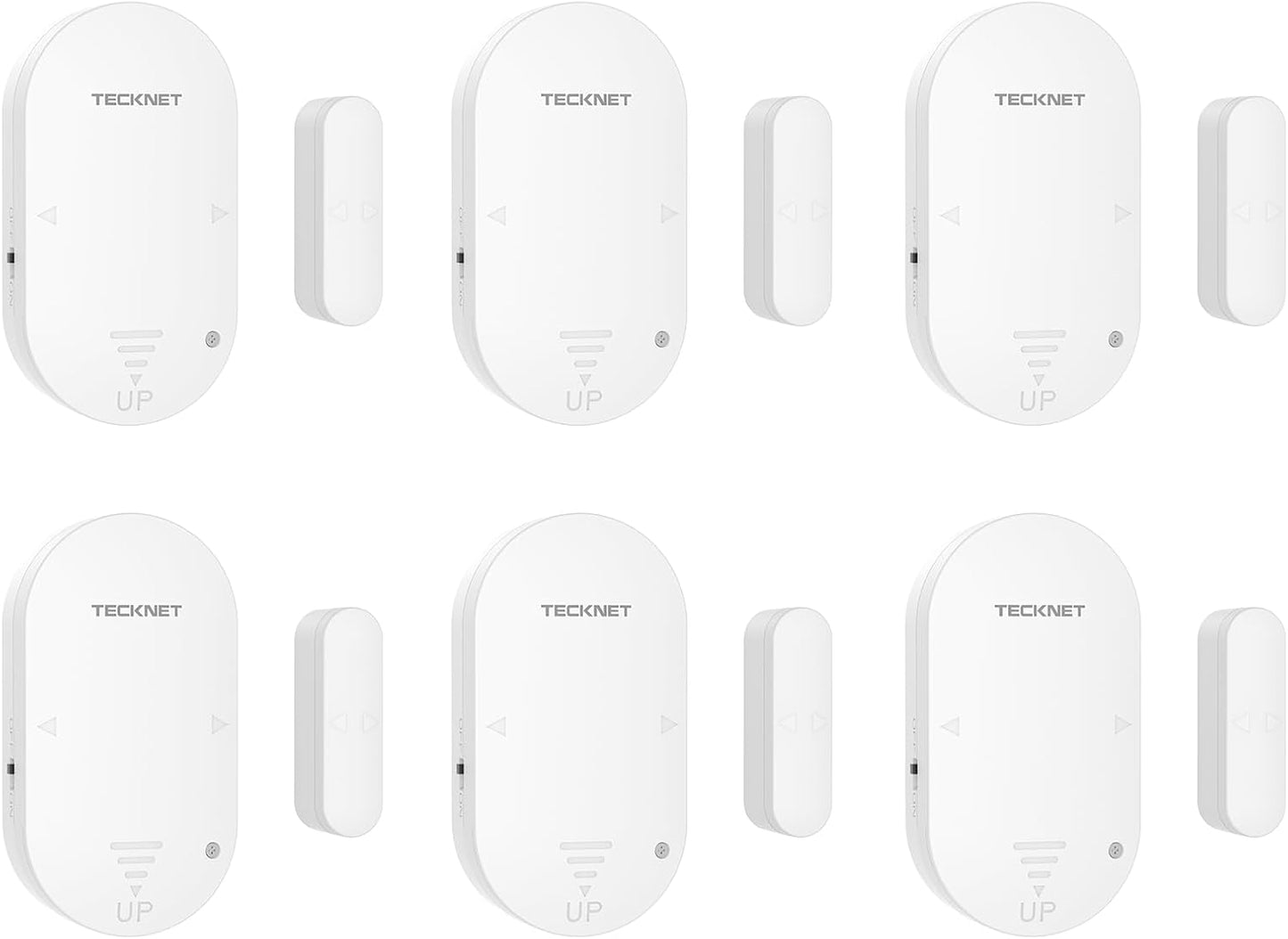 TECKNET Door Alarms for Kids Safety, Door Alarms When Opened, Two-Way Door and Window Alarm Door Alarm for Home Security, 2-in-1 Alarm & Chime, 3-Level Volume Control, Door Sensor Alarm (3 Pack)