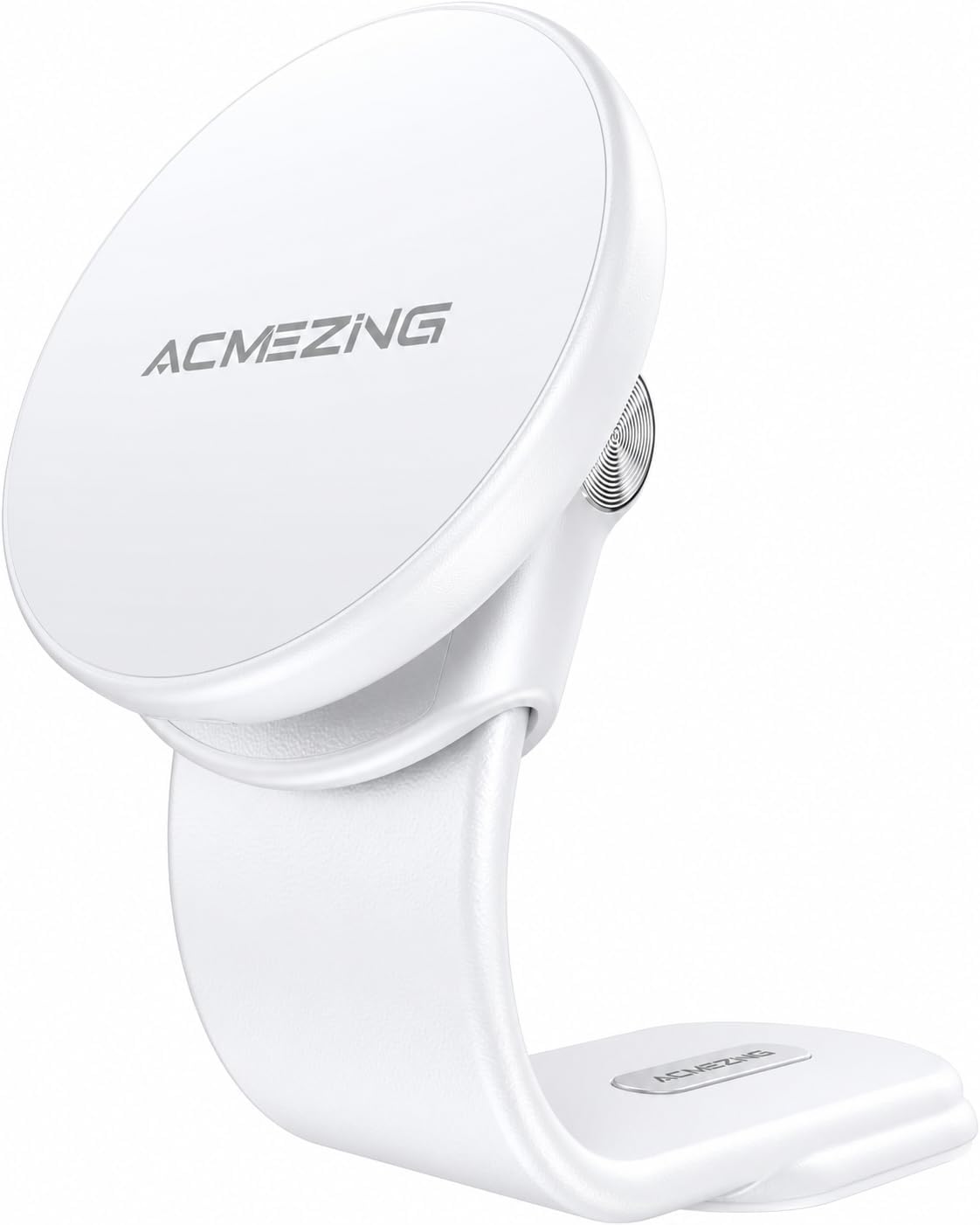 ACMEZING 15W Only for iPhone MagSafe Car Mount Charger, 360% Adjustable | Aluminum Alloy Arm, Relocatable Car Phone Holder, Magnetic Wireless Fast Charging, Cell Phone Holder for All Cars, Black