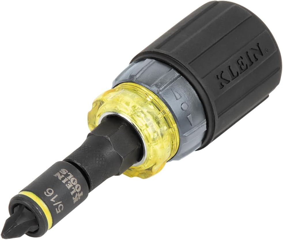 Klein Tools 80191 KNECT (S) Impact-Rated Multi-Bit Screwdriver Set, 11-in-1 and 7-in-1 Ratcheting Drivers with Phillips, Slotted, Square, Torx Tips, Nut Drivers, and Stubby