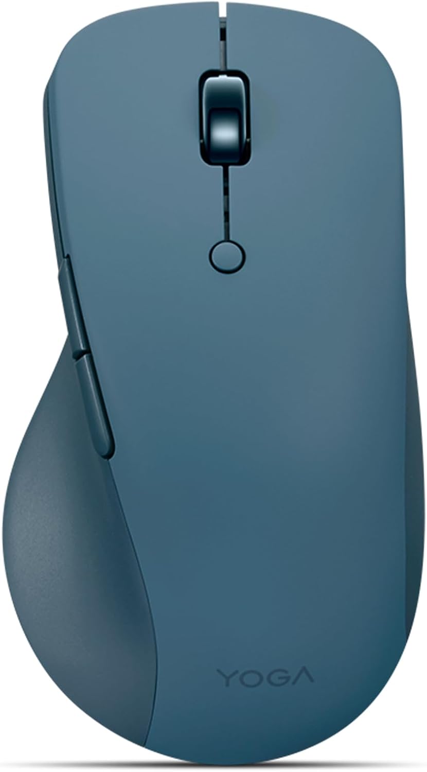 Lenovo Yoga Bluetooth Silent Mouse, 3 Level DPI Adjustment, 36 Month Battery Life, Bluetooth 5.3, 3 Device Paring, Whisper Quiet, Programmable Buttons, Smooth Finish, Cosmic Blue