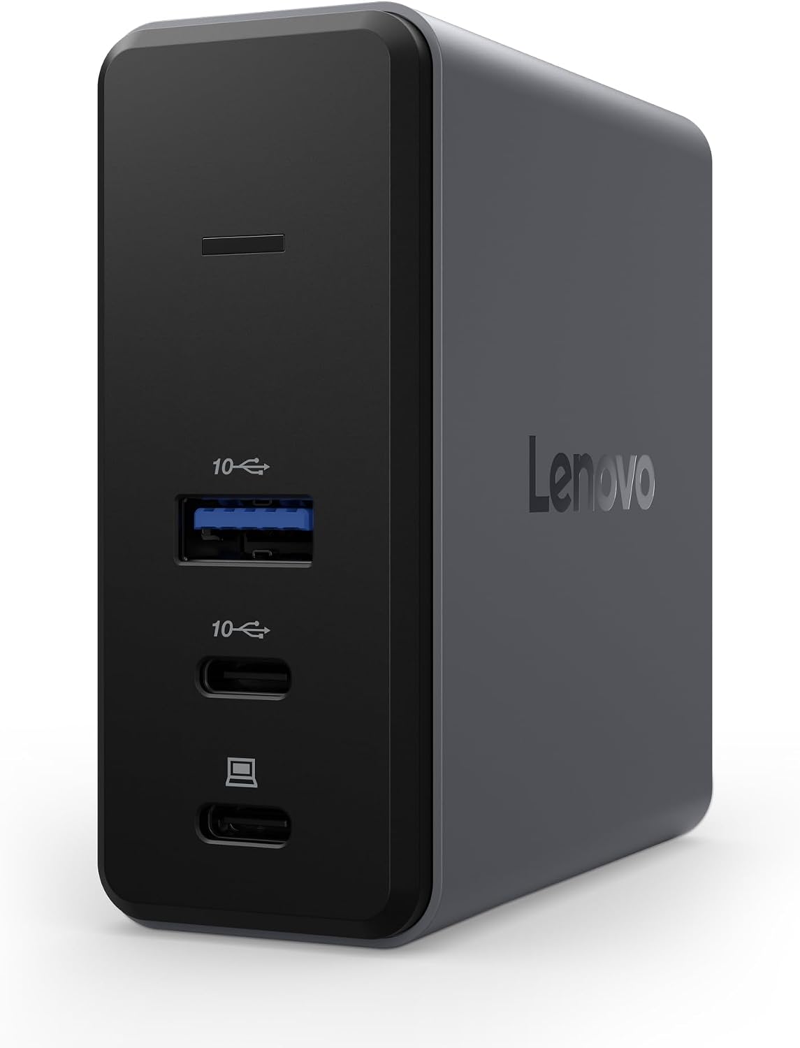 Lenovo USB-C Slim Travel Dock, 8 Ports, Up to 65W PD Pass Through, Integrated USB-C Cable, 4K Display Support, Black