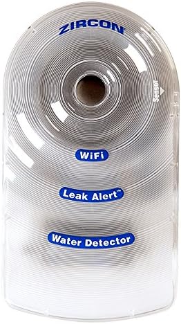 Zircon Leak Alert WiFi - Smart Electronic Water Detector Alarm with Email, Audio and Visual Alerts - Battery Included