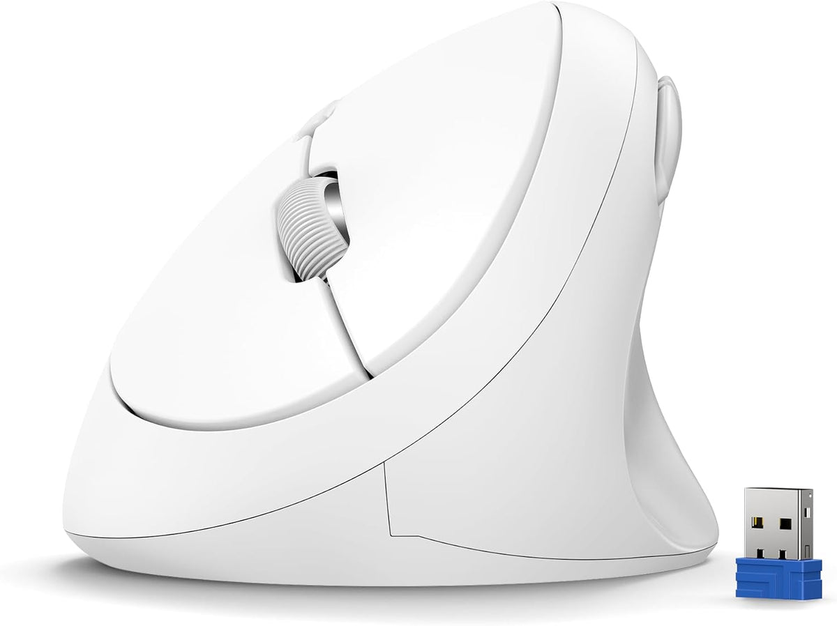 TECKNET Ergonomic Wireless Mouse 2.4G Vertical Mouse Silent 4800 DPI