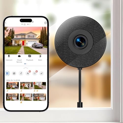 2K 3MP Window Camera, 5GHz & 2.4GHz WiFi Dome Cameras for Home Security for Indoor & Outdoor Monitoring, with Full Color Starlight Night Vision, Motion/Human Detection, Easy Install, 24/7 Recording