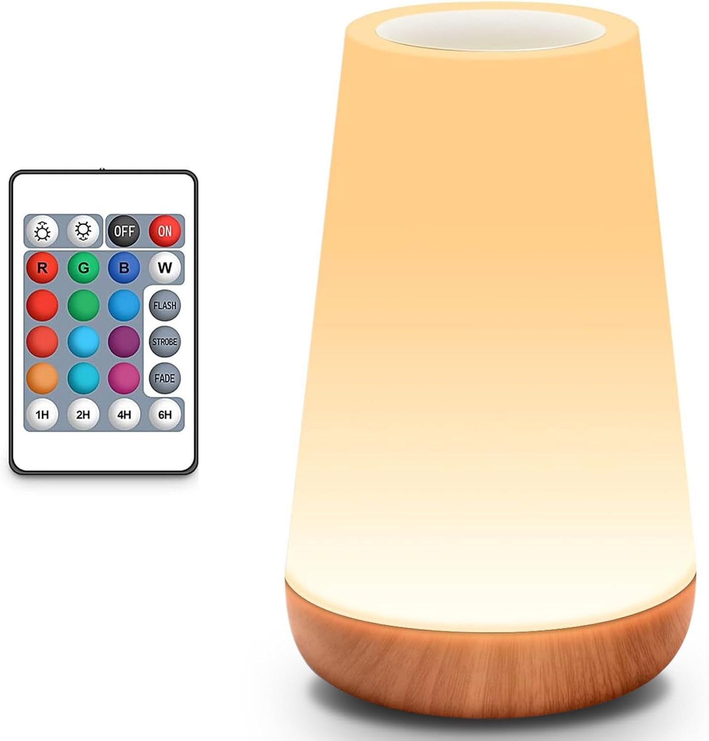 Kids Touch Night Light for Nursery: Rechargeable RGB Nightstand Lamp