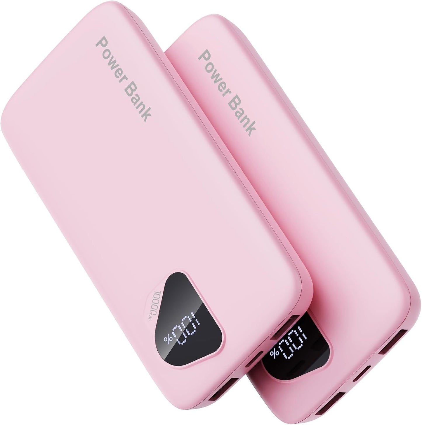 2026 2-Pack 10000mAh Portable Charger Battery Pack with Built in Cables | Travel Essential, 4 Outputs 2 Inputs Slim Power Bank for iPhone 17/16/15/14, Samsung Galaxy S23/22, Pixel etc