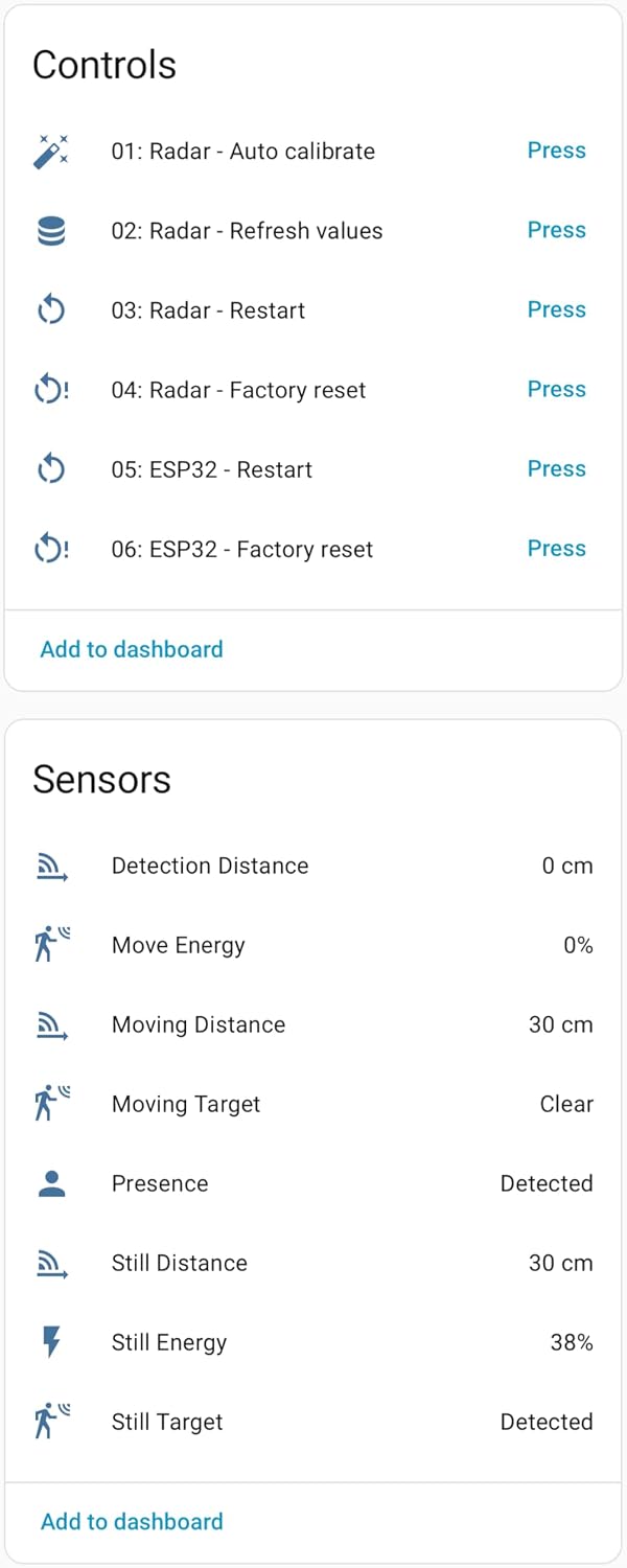 AKAMATIS Human Presence Sensor v2.2 for Home Assistant, mmWave Radar Smart Motion Sensor, Adjustable Sensitivity, WiFi (Seeed C3, External Antenna + LD2410B) (White, 1 Pack (Sensor Only))