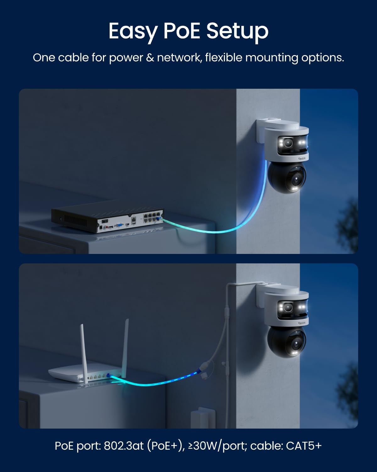 REOLINK OMVI 3i PoE Triple-Lens PoE Security Camera with Auto Tracking