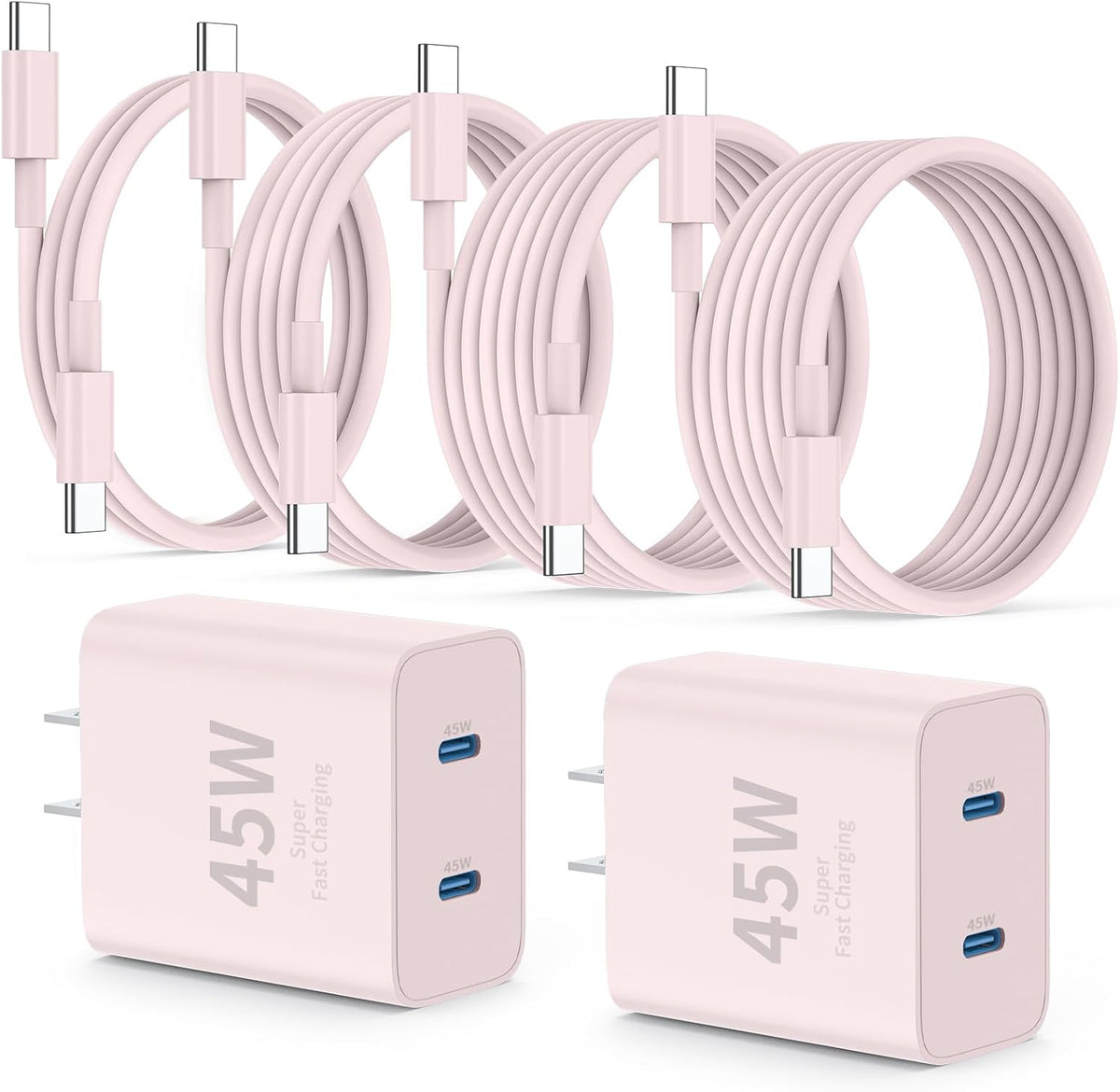 QZIIW Super Fast Samsung Charger Type C,45W Dual Port USB C Fast Charger