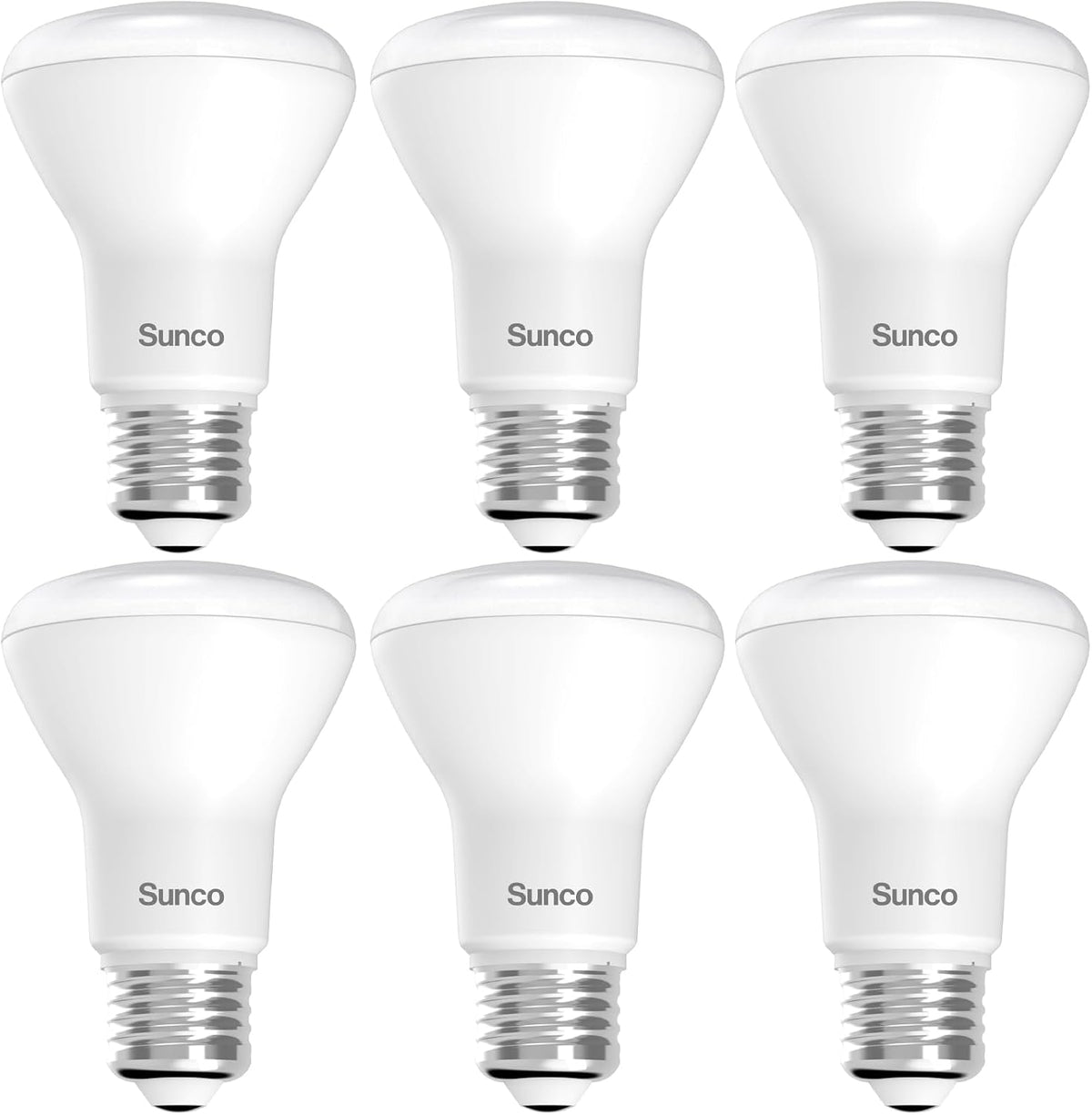 Sunco 10 Pack BR20 LED Bulb Flood Light, E26, 7W=50W, 2700K Soft White