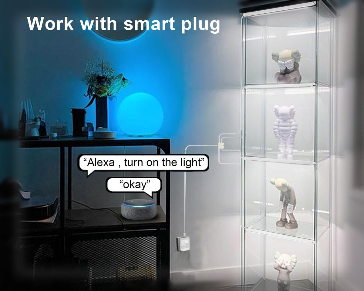 Cefrank LED Display Case Lights, 4-Pack Plug-in Cabinet Light Kit, 6000K