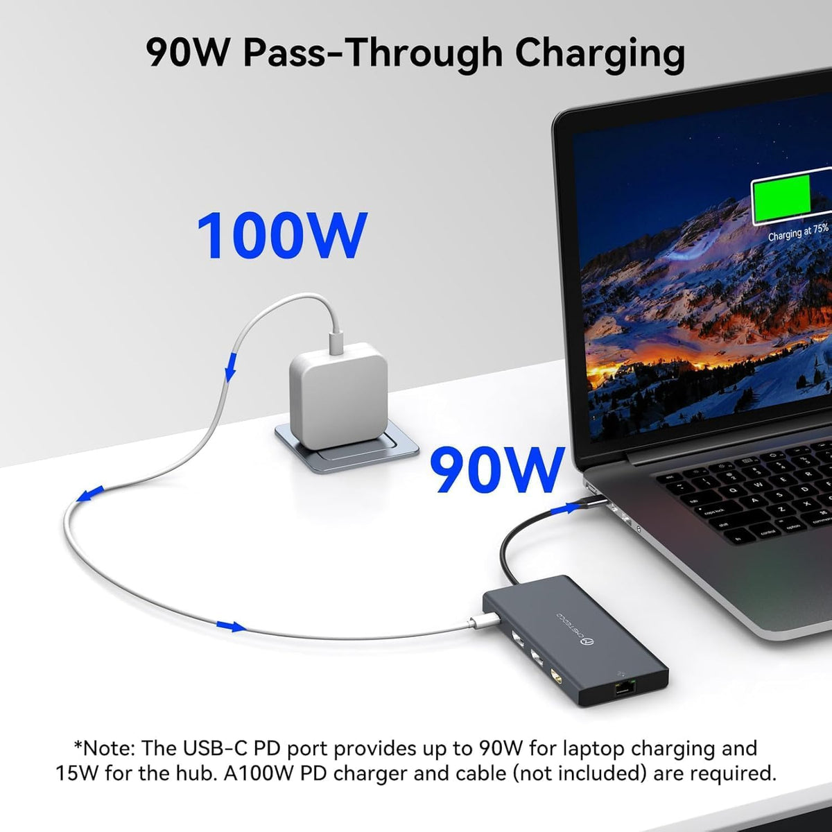 USB C Laptop Docking Station 3 Monitors with Dual DisplayPort 4K@120Hz and HDMI 4K@60Hz, 12 in 1 Thunderbolt Hub with USB A 3.0, USB C 3.2, Ethernet, SD, TF, PD 100W