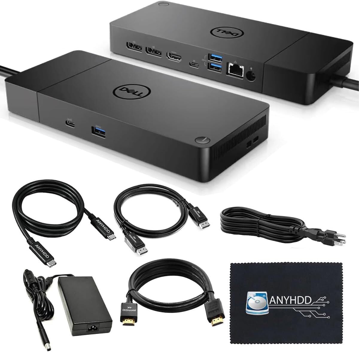 Dell Pro Dock WD25 USB-C Docking Station – 100W Power, Dual 4K Display Support, Includes Anyhdd HDMI, DisplayPort and C to C Cable, 3 Year Warranty