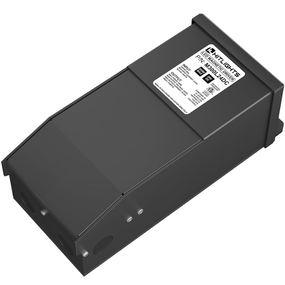 HitLights 40W Dimmable Driver, Magnetic LED Driver, 120VAC to 24VDC Transformer, Lutron and Leviton Compatible for LED Strip Lights, Constant Voltage LED, USA Made