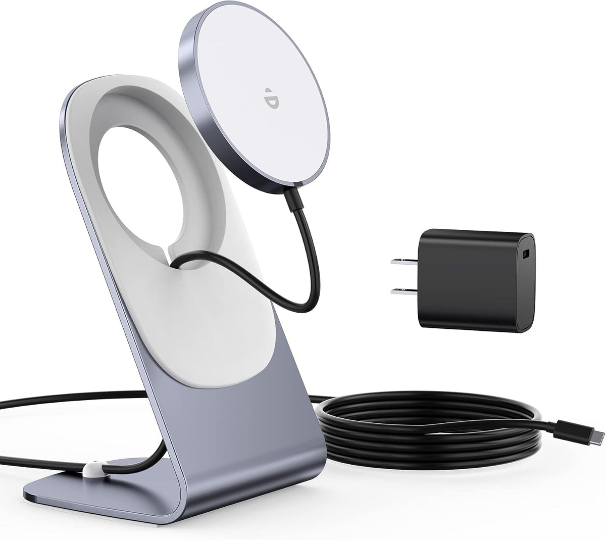 Magnetic Wireless Charger for iPhone 17/16/15/14/13/12 - Mag Charger+20W USB C Adapter, Fast Wireless Charging Stand/Pad with 5ft USB-C Cable for iPhone 17/16/15/14/13/12, Airpod-Gift for Men & Women