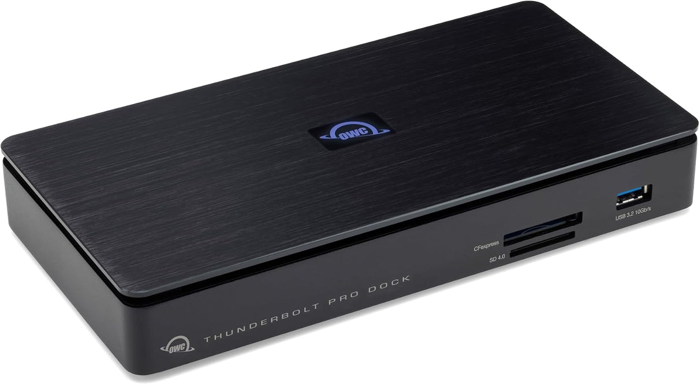 OWC 11-Port Thunderbolt Dock for Mac/PC with 96W PD and 3X Thunderbolt 4 | Thunderbolt 4 dock, 40Gb/s, 96W charging, 3x Thunderbolt 4, 3x USB A 10Gb/s, USB 2.0, 1GbE, SD UHS-II, 3.5mm audio