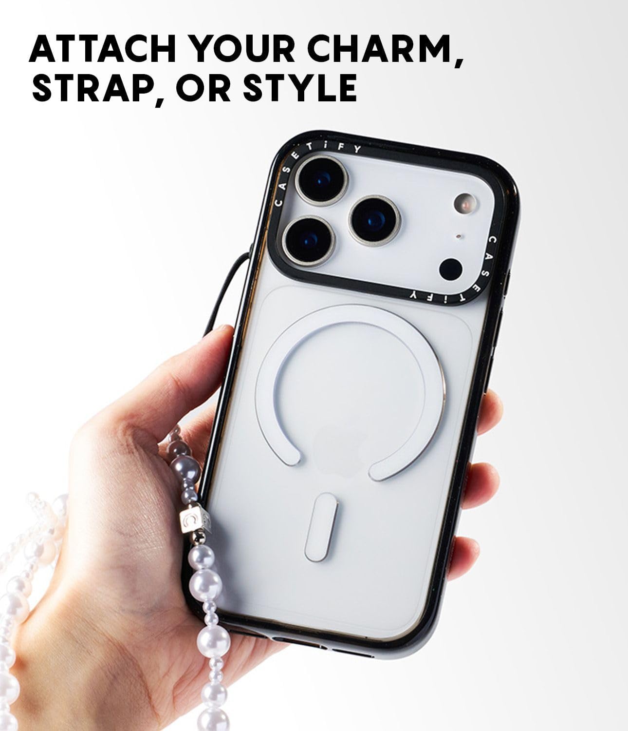 CASETiFY for iPhone 17 Pro Max Case - Impact Compatible with MagSafe | 8.2 ft. 4x Military Grade Drop Protection | Stargazer Lily | Matte Black