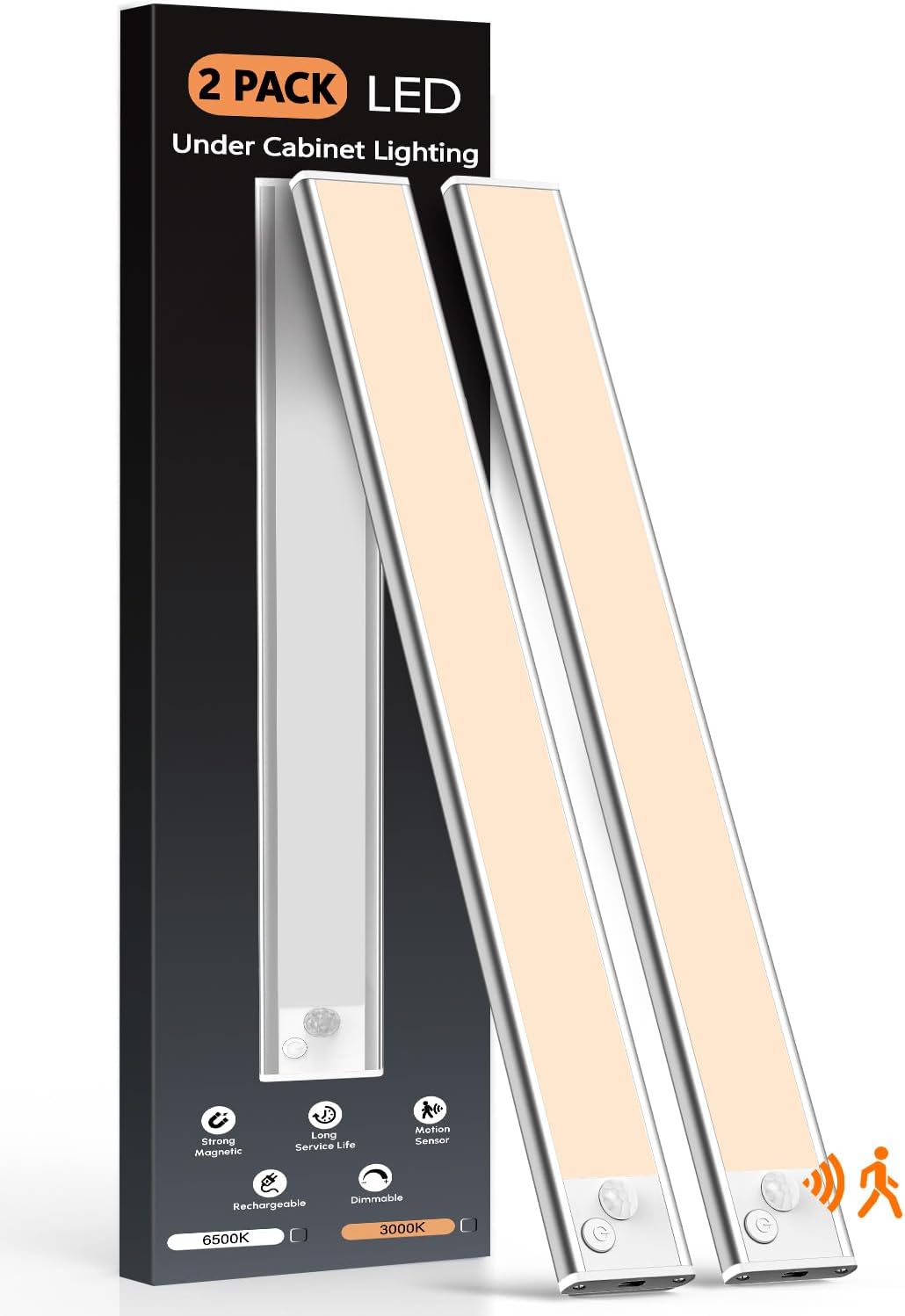 VerRon 10inch Under Cabinet Lighting Rechargeable 5-Pack
