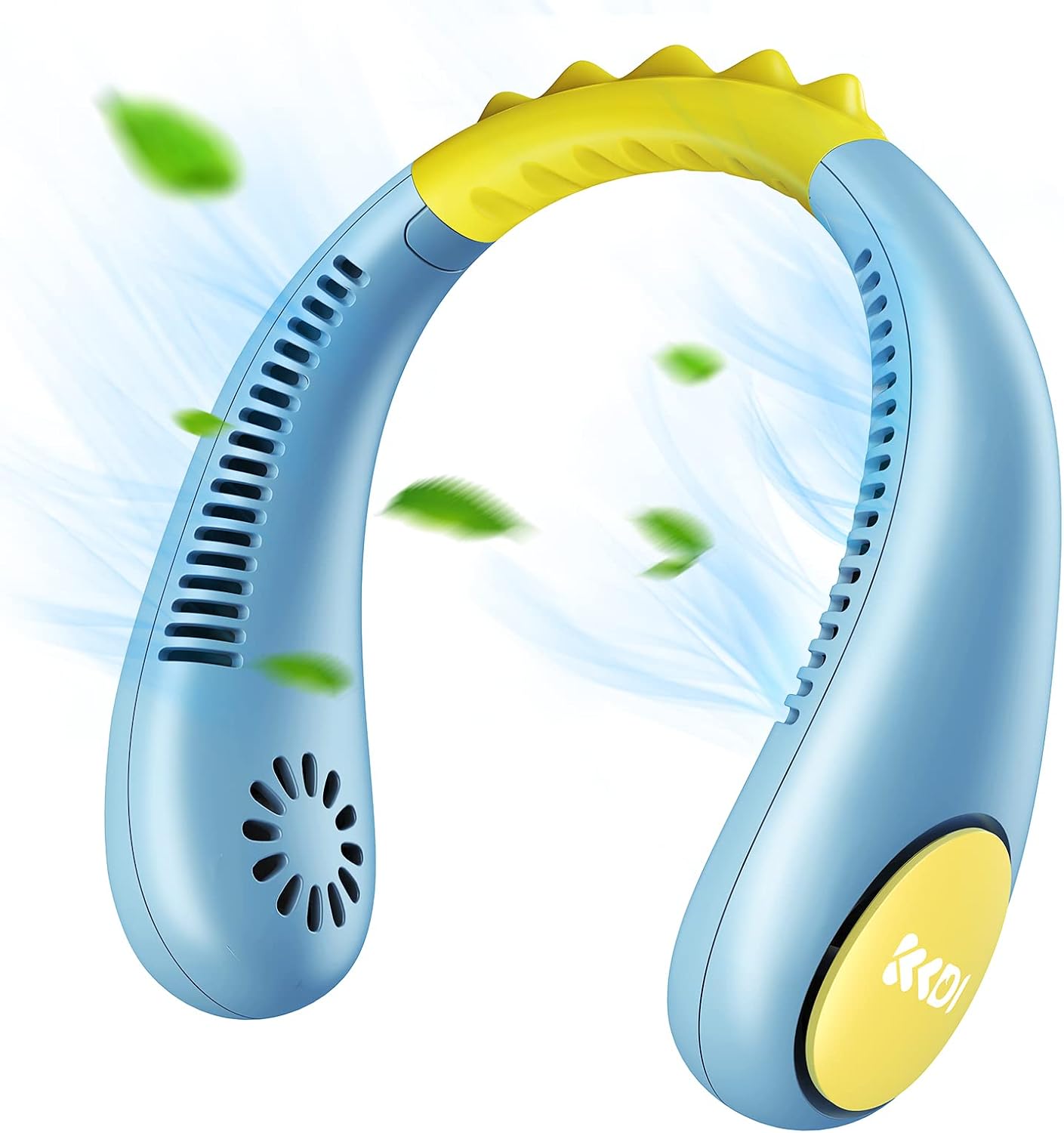 Kids Neck Fan, Portable Bladeless Fans for Kid 4-14Y Girls & Boys, 2600mAh USB Personal Mini Cooling Fan for Travel/Camping/Study, 4 Speeds, Lightweight, Compact, Perfect Summer Gifts for Kids