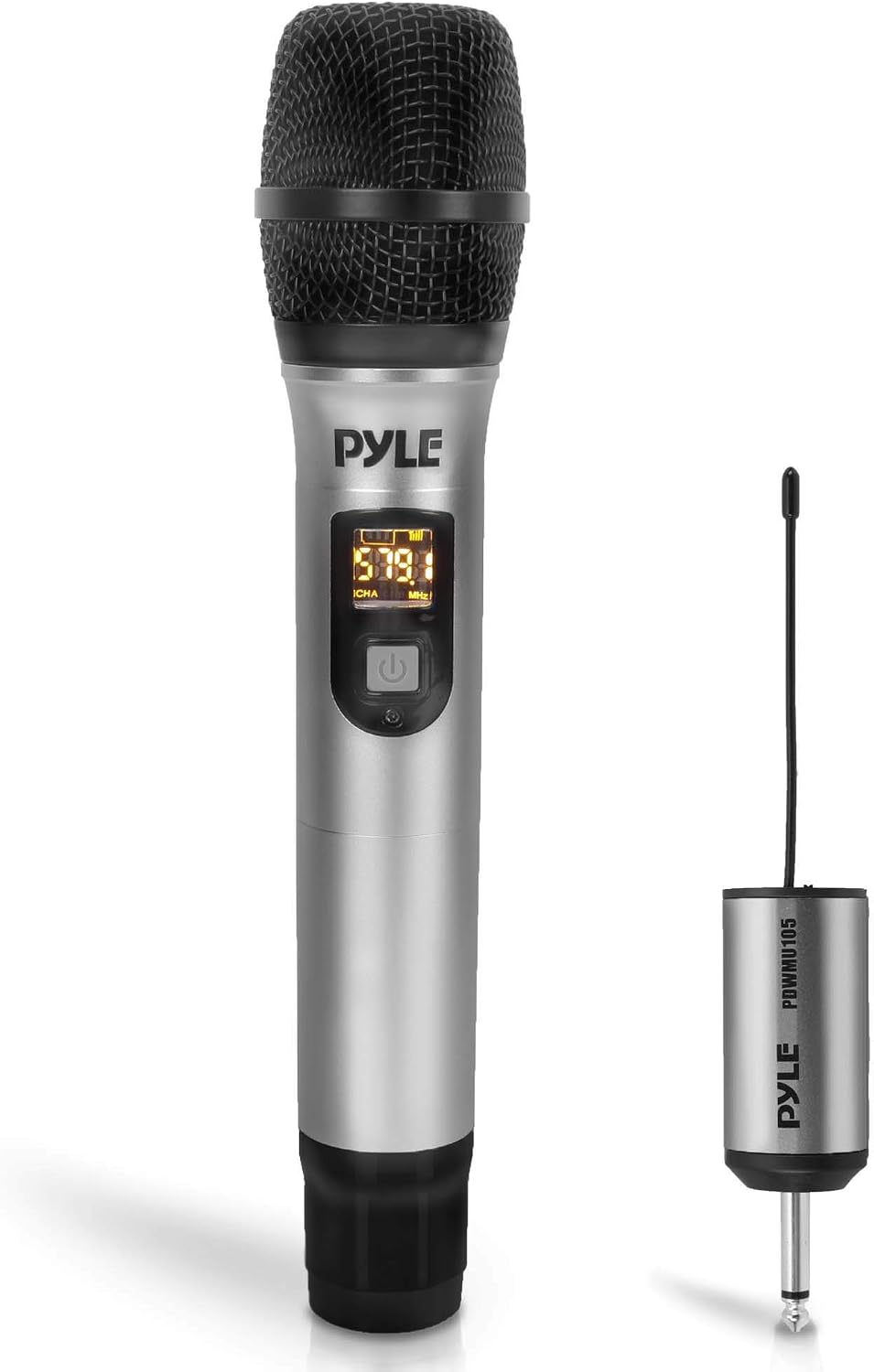 Pyle Professional USB Microphone System - 16-Channel Dynamic Portable Mic with Long-Range Clear Sound, Rechargeable Wireless Microphone for Singing, Stage, Church and Studio Usage