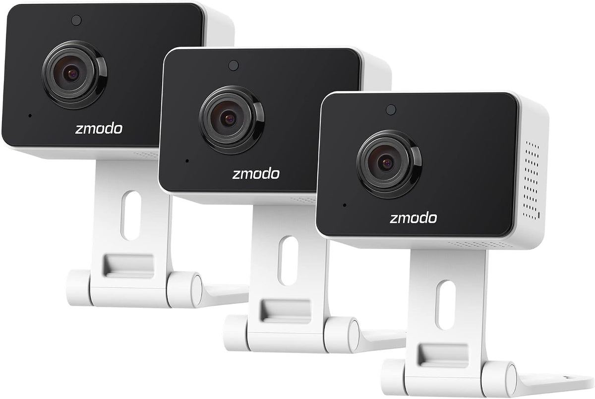 Zmodo 1080p Mini WiFi Pet Camera Two-Way Audio Smart Home Camera with Night Vision, Compatible with Alexa & the Google Assistant (2 Pack)