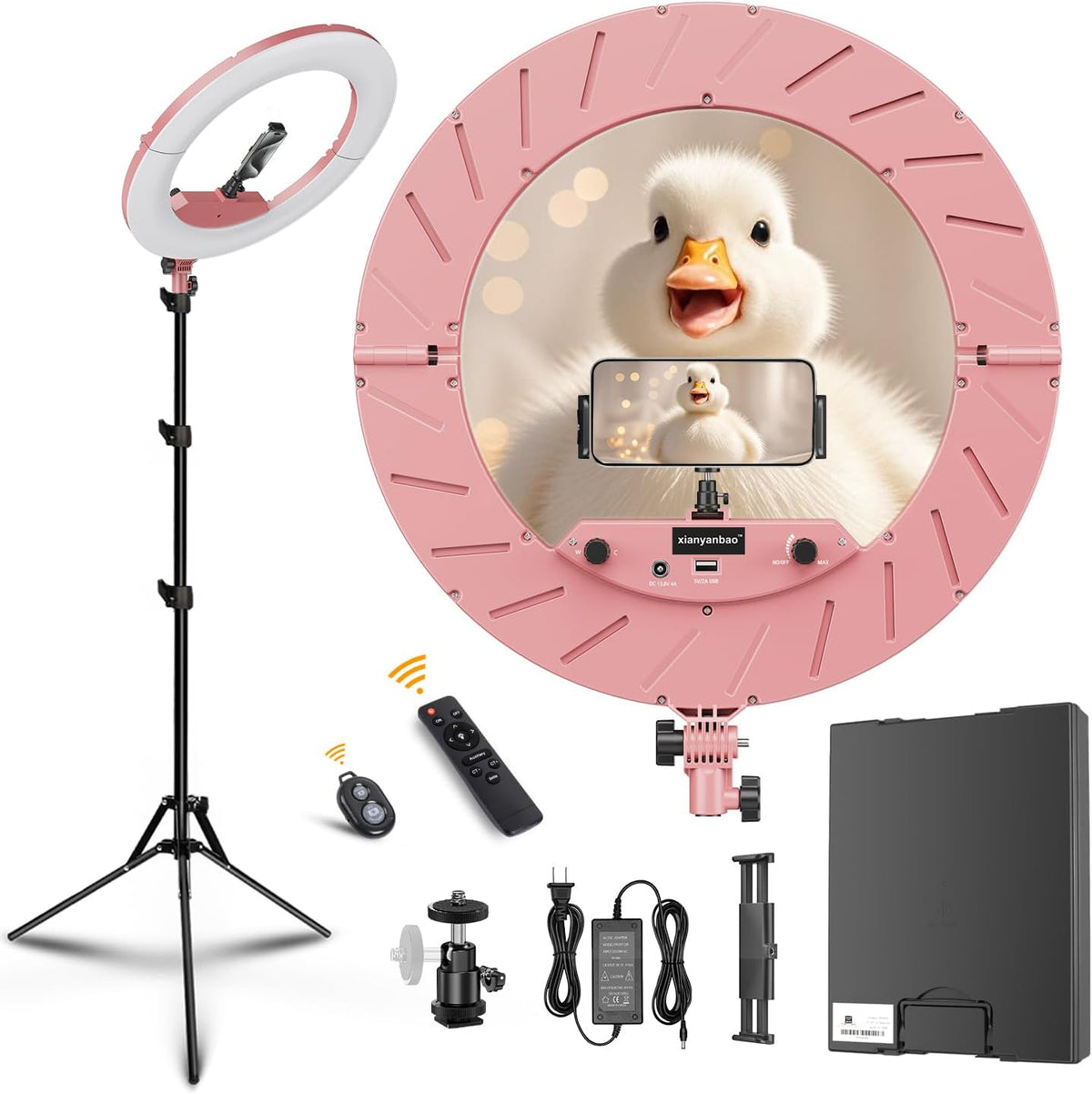 18 Inch Ring Light Kit, 55W Dimmable LED Light, Tripod Stand, Remote Controller,Box,CRI95(White)