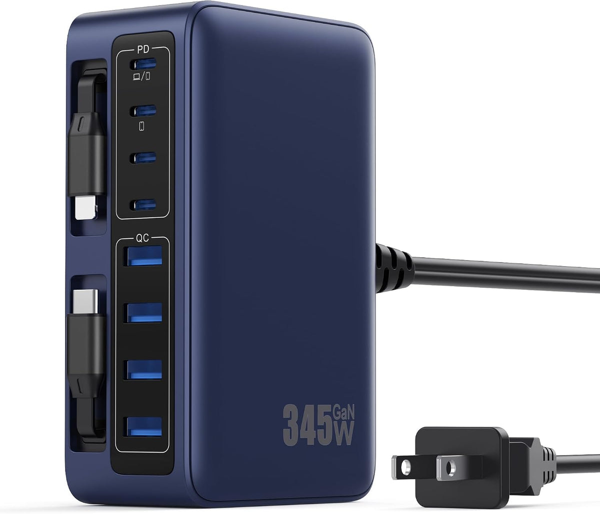 USB C Charger 300W USB C Charger Block, 8-Ports GaN IV Fast Charging Station Hub,PD 100W Laptop Charger Adapter,for MacBook Pro/Air/iPad/iPhone16/15/14/Apple Watch/DELL/Samsung for Home Office