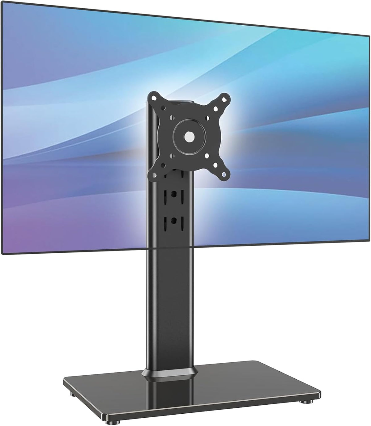 AX WABER Dual Monitor Stand Vertical Stack Screen Free-Standing Desk Mount Arm Riser Fits Two 13 to 34 Inch Computer Monitors with Swivel,Tilt, Height Adjustable,VESA Stand 100x100mm, 75x75mm AX05TB02