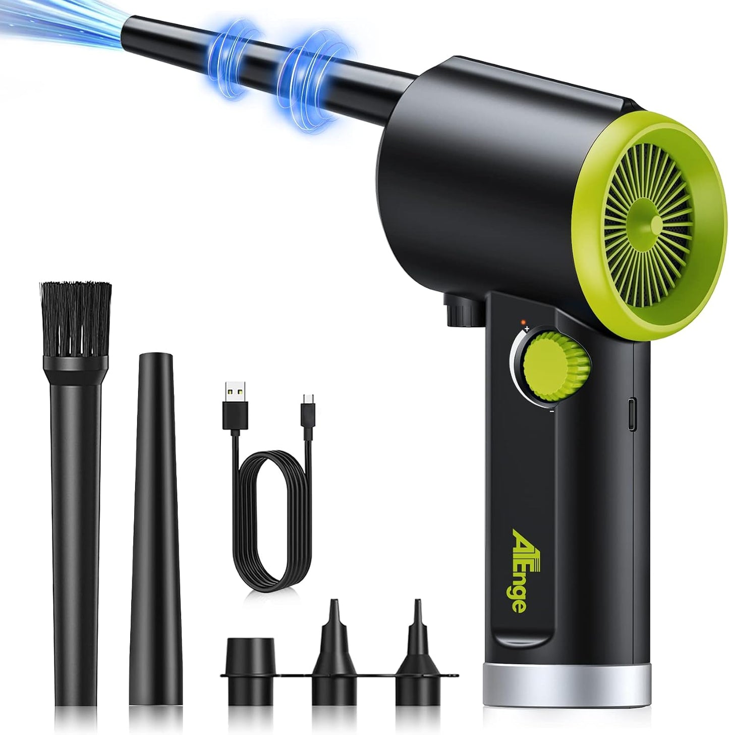 Electric Air Duster, Cordless Air Duster, Rechargeable Compressed Air Duster, 33000 RPM Air Blower, Two Smart Start Modes, Good Replacement for Compressed Air Can, Reusable Dust Destroyer…