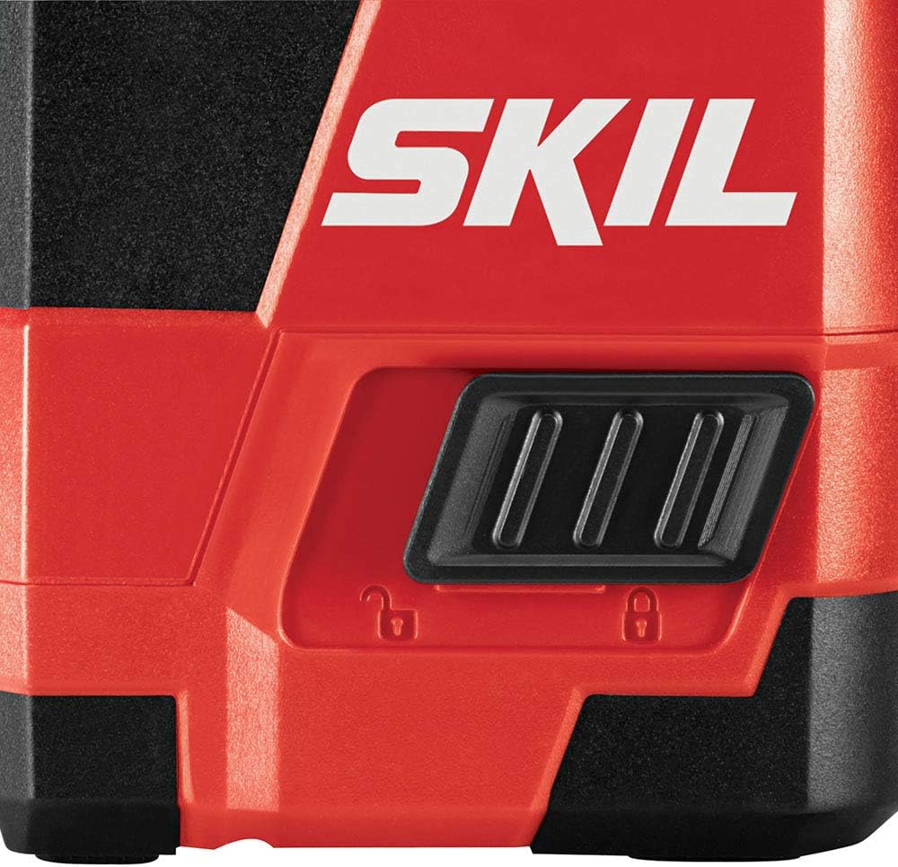 SKIL Self-Leveling Green Cross Line Laser with Projected Measuring Marks - LL932401,Red/Black