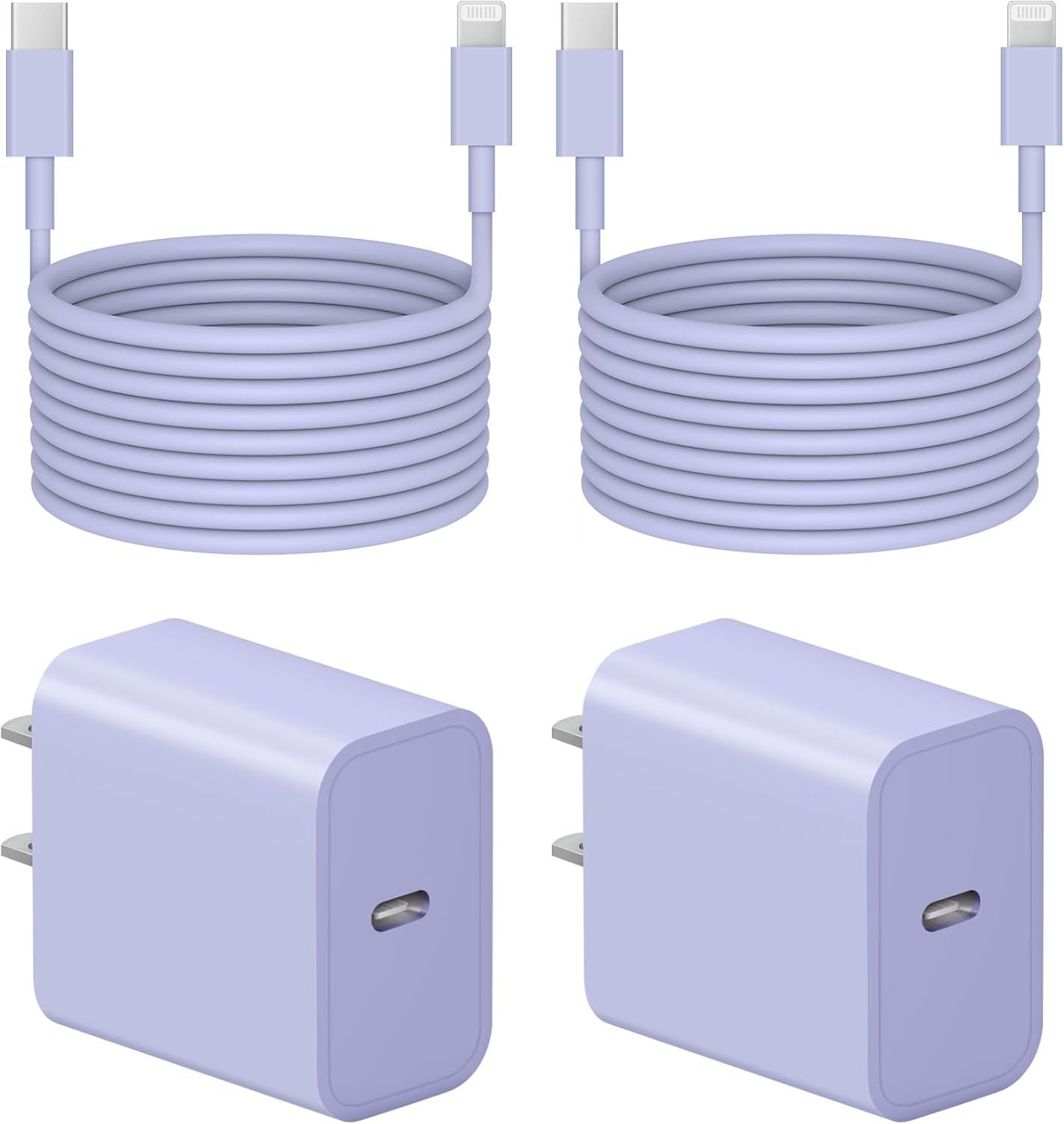 Extra Long 10FT iPhone 14 13 12 Charger Fast Charging 2-Pack | 20W Super Fast Charger with Long Fast Charging Cable for iPhone 14/13/12/11 Pro Max,14 Plus,Mini,Pro/XS/SE/XR/iPad