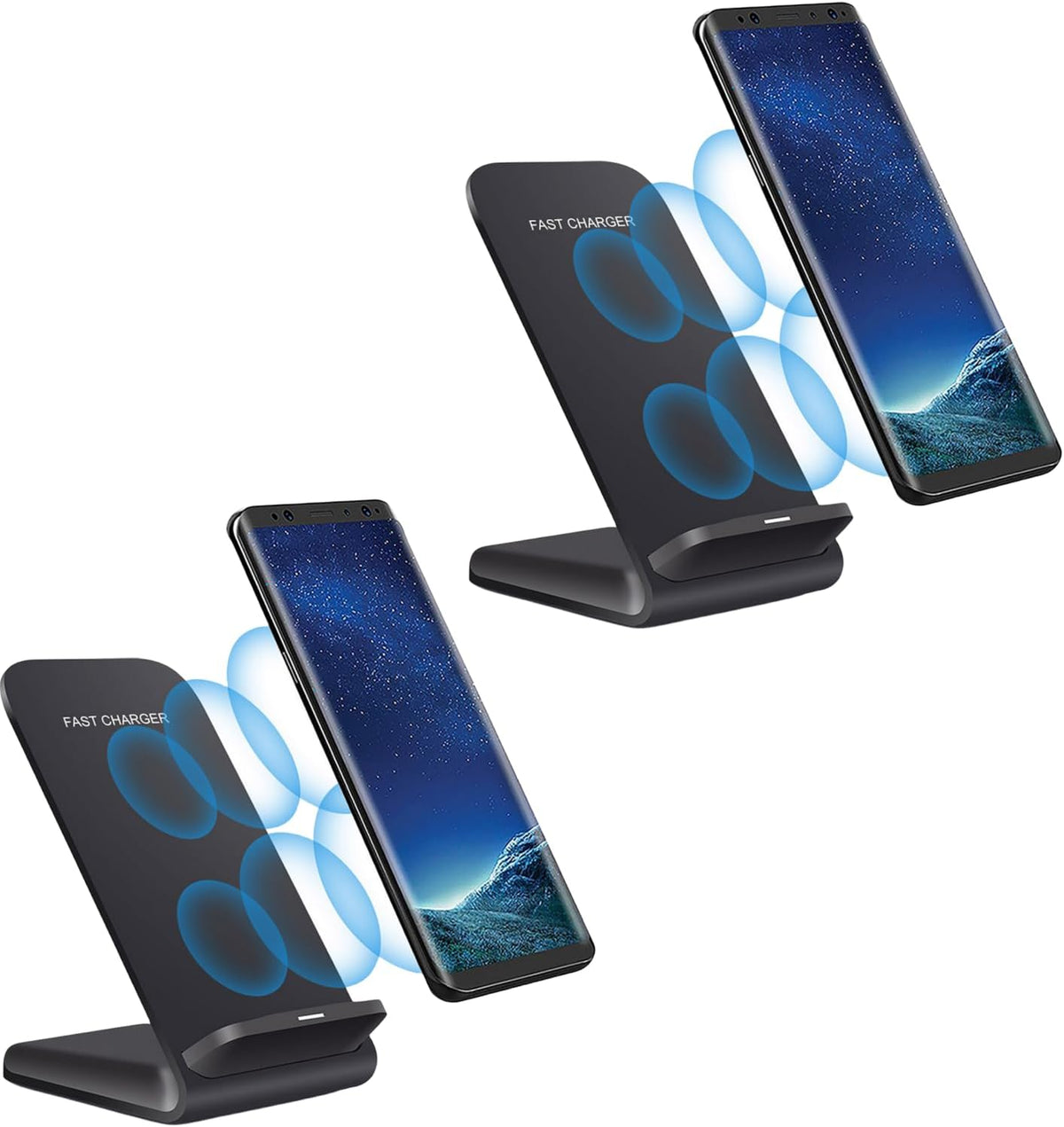 Wireless Charger(Stand), 20W Fast Wireless Charging Stand for Samsung Galaxy S24/S24+/S24 Ultra/S23/S22/S21/S20/S10/Note,for Google Pixel 8/7/6, for LG and More.