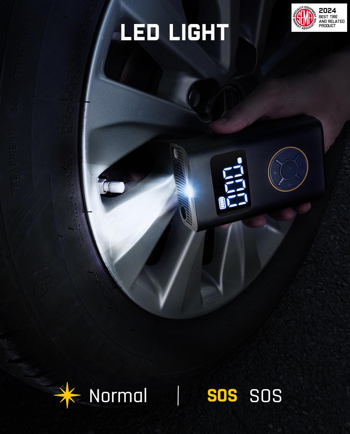 Fanttik X9 Pro Portable Tire Inflator for Compact Car, 1Min Fast Inflate | Digital Tire Pressure Gauge, Storage Design, Auto Stop, Powerful Battery, for Compact Car, Electric Bikes, Motorcycle, Ball