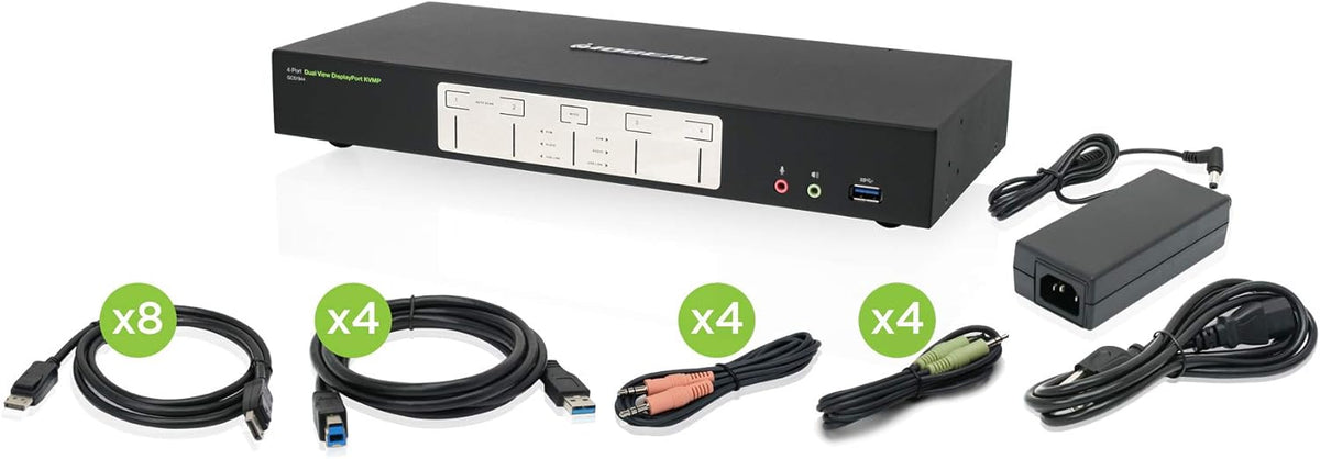 IOGEAR 2-Port USB VGA Cabled KVM Switch - 2048 x 1536 - 2.1 Stereo Audio w/Mic - Plug n Play - Remote Push Button Switching - Compatible w/PC MAC and SUN - GCS72U