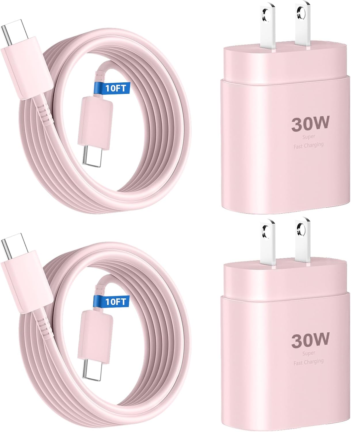 Phone 16 15 Charger Fast Charging,30W Type C Chargers USB C Charge Block with 2 Pack 10FT USB C Cable Nylon Braided for Phones 16/16 Plus/16 Pro/16 Pro Max/Phone 15/15 Pro Max/Pad Pro/AirPods,Blue