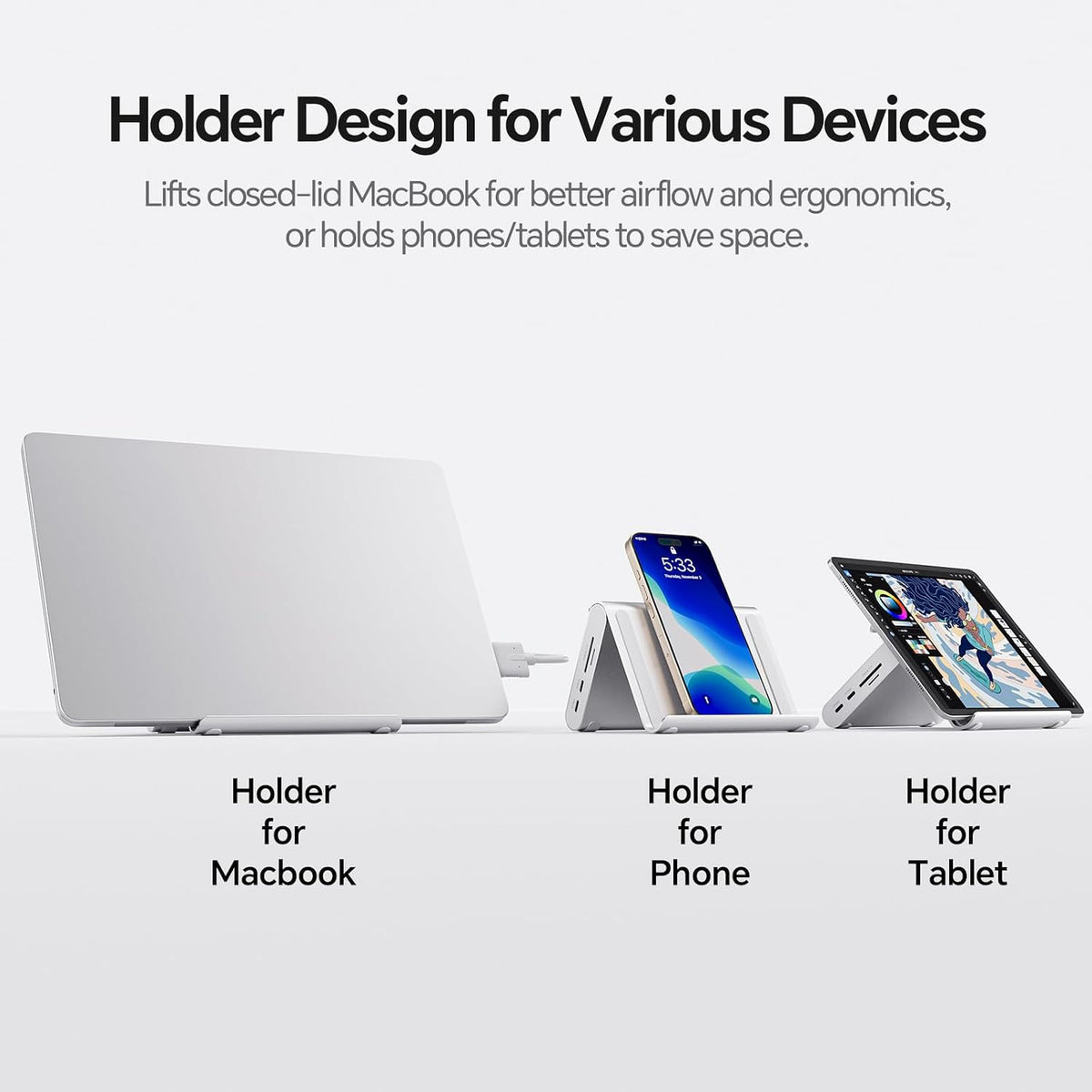 11-in-2 USB C Docking Station Dual Monitor 4K@60Hz for for M5/M4/M3 Pro/Max