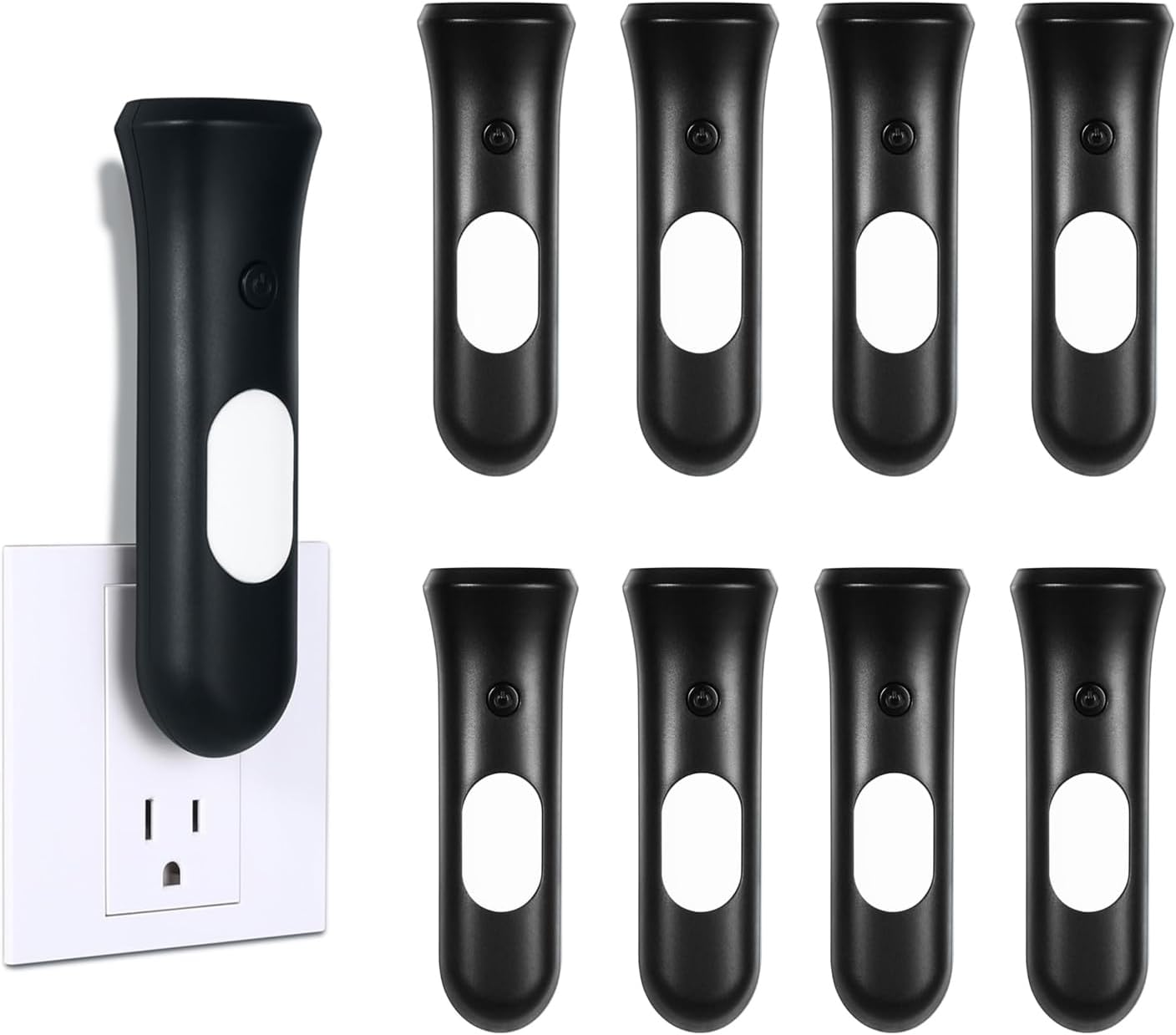 ROSSEX 4 in 1 Emergency Lights for Home Power Failure, 3 Pcs Rechargeable LED Flashlight Plug in Wall, Automatic Turn-On Power Outage Night Light Flashlight for Hurricane Preparedness Items, Black