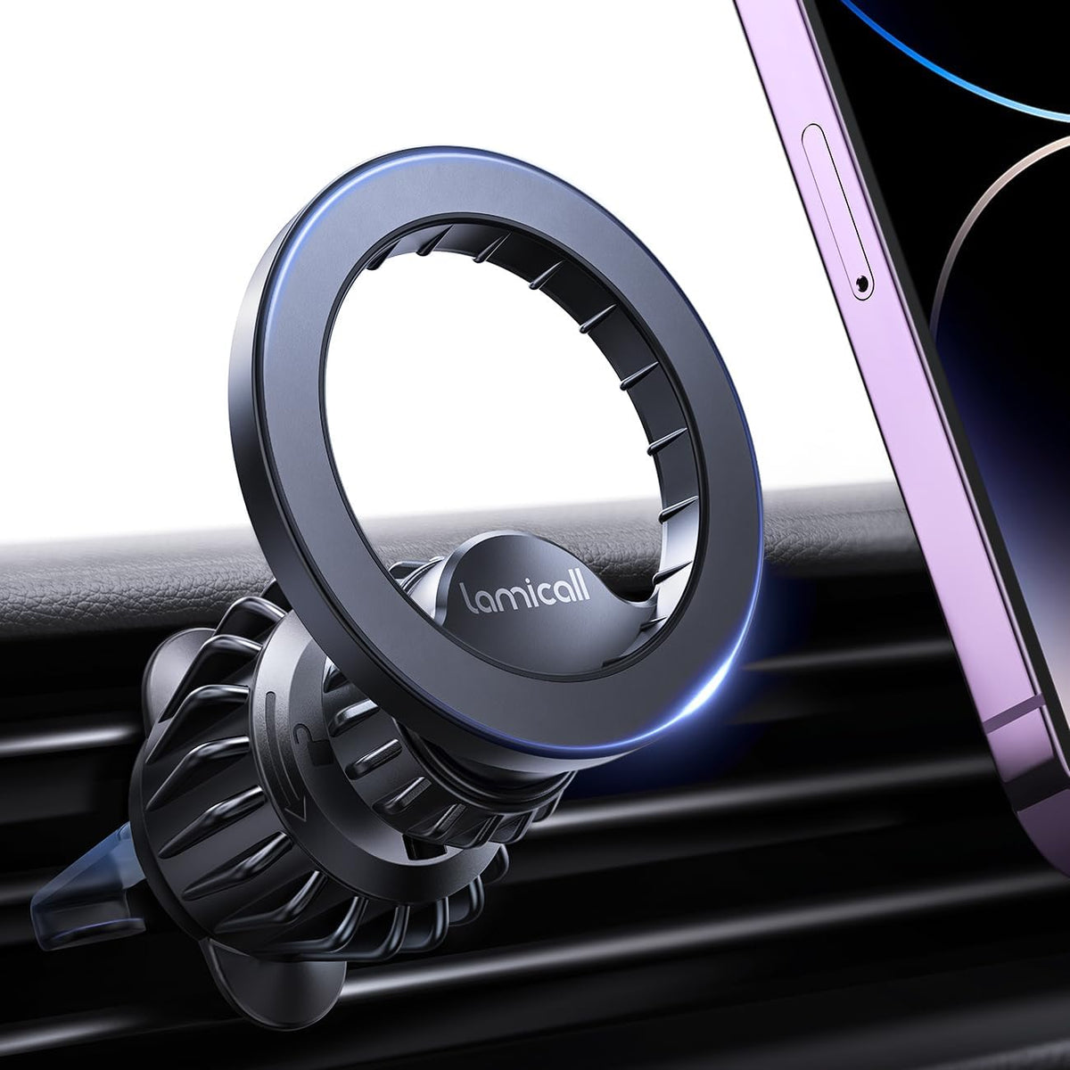Lamicall for MagSafe Car Mount Vent 20 Super Magnets Accessories for iPhone | Magnetic Phone Holders for Your Car HandsFree Car Phone Holder Mount Air for Women Men Gift fit iPhone 17 16 Pro Max Silver