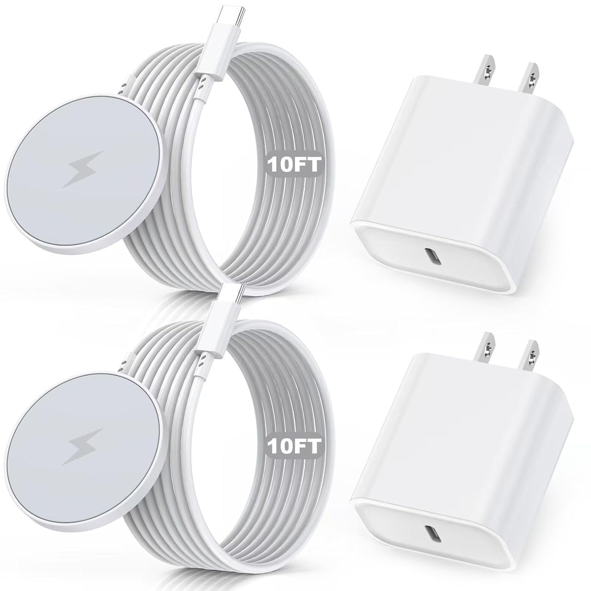 Magnetic Wireless Charger for iPhone16,2Pack 10FT 15W Fast Mag-Safe Charger