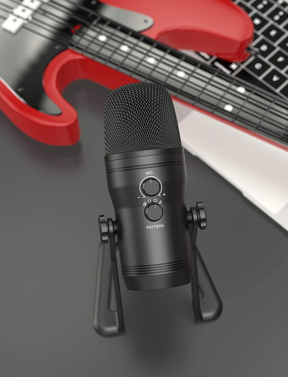 FIFINE K690 USB Studio Recording Microphone for ASMR Zoom-Meeting | Computer Podcast Mic for PC, Mac, Mute Button, Monitor Headphone Jack, Four Pickup Patterns for Gaming, Vocals, Streaming