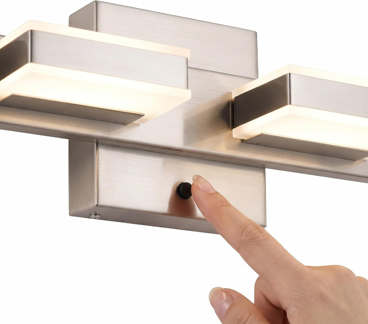 mirrea 24" 4 Light 3CCT LED Brushed Nickel Bathroom Vanity Light Fixture
